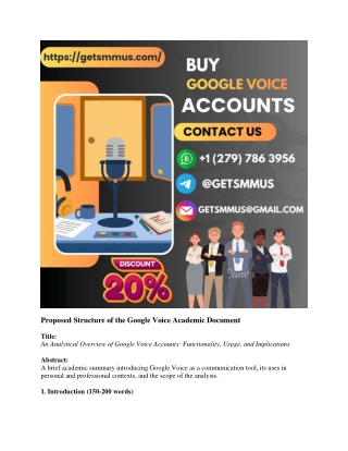 Buy Google Voice Accounts