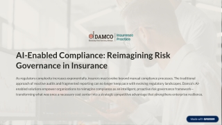 AI-Enabled Compliance: Reimagining Risk Governance in Insurance 