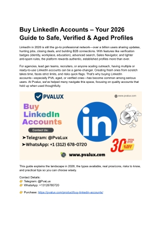 Buy LinkedIn Accounts – Your 2026 Guide to Safe, Verified & Aged Profiles