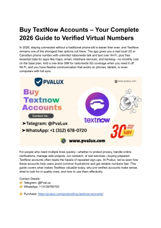 Buy TextNow Accounts – Your Complete 2026 Guide to Verified Virtual Numbers