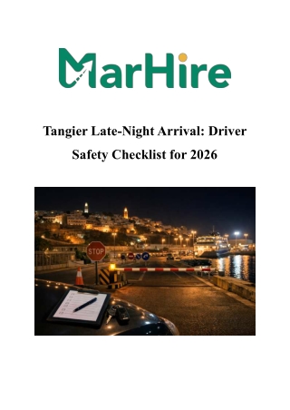 Tangier Late-Night Arrival: Driver Checklist (2026)