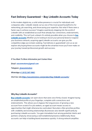 A Comprehensive Guide to Buy LinkedIn Accounts