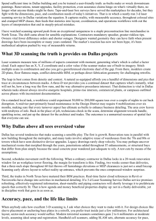 Why 3-D Laser Scanning Service Dallas Is Transforming As-Builts