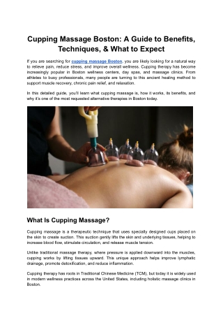 Cupping Massage Boston_ A Guide to Benefits, Techniques, & What to Expect