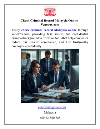 Check Criminal Record Malaysia Online Venovox