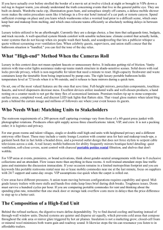 Luxury Portable Shower Room for Movie and Celeb Events