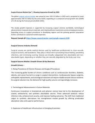 Surgical Sutures Market