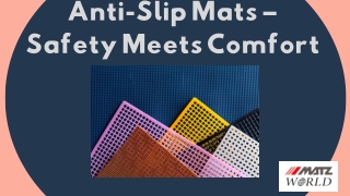 Anti-Slip Mats – Safety Meets Comfort