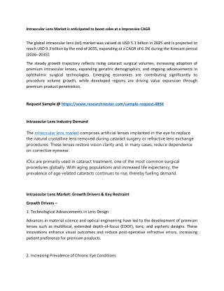 Intraocular Lens Market