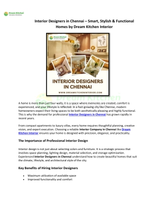 Smart, Stylish & Functional Homes by Dream Kitchen Interior