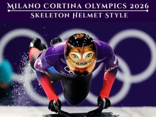 Milano Cortina Olympics 2026 Skeleton Helmet Style