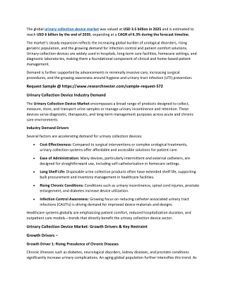 Urinary Collection Device Market Size, Share & Trends Analysis Report by 2035