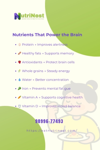 Nutrients That Power the Brain - NutriNest