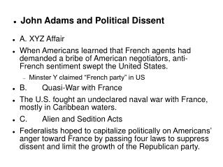 John Adams and Political Dissent