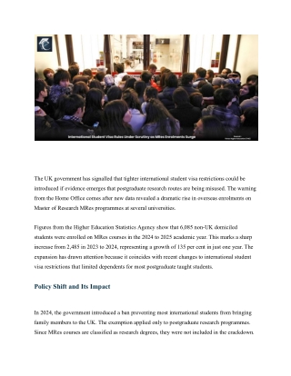 Internatimal Student Visa Rules under Scrutiny as MROS Enrolments Surge