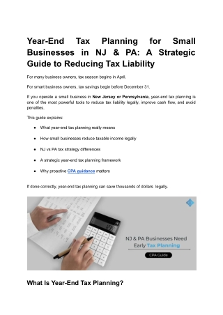 Year-End Tax Planning for Small Businesses in NJ & PA_ A Strategic Guide to Reducing Tax Liability
