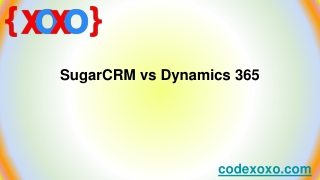 Sugar CRM vs Dynamics 365