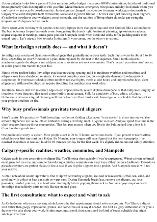 Invisalign for Busy Professionals in Calgary