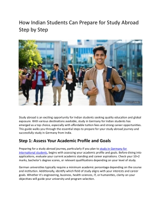 How Indian Students Can Prepare for Study Abroad Step by Step