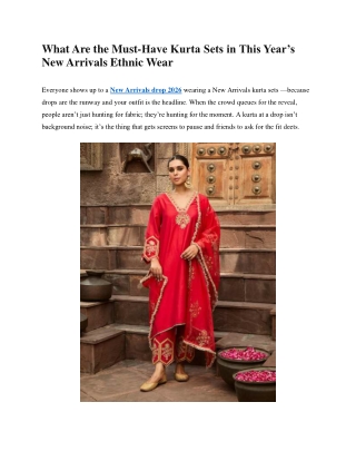 New Arrival Women Kurta Sets - Top Ethnic Wear Brand The Loom