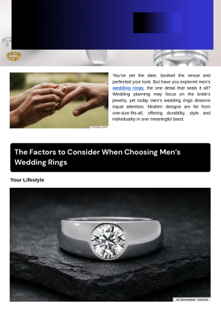 How to Choose the Perfect Men’s Wedding Rings