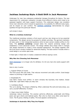 Jockless Jockstrap Style_ A Bold Shift in Jock Menswear.docx