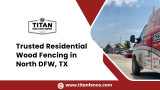 Trusted Residential Wood Fencing in North DFW, TX