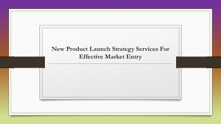 New Product Launch Strategy Services For Effective Market Entry