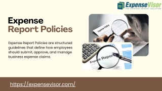 Expensevisor Expense Report Policies for Businesses