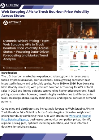 Web Scraping APIs to Track Bourbon Price Volatility Across States