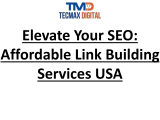 Elevate Your SEO - Affordable Link Building Services USA