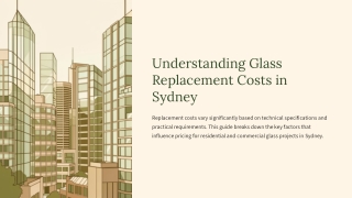 Factors That Affect Glass Replacement Sydney Pricing