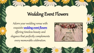 Wedding Event Flowers