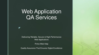 Web Application QA Services