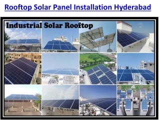 Best Rooftop Solar Panel Installation Hyderabad