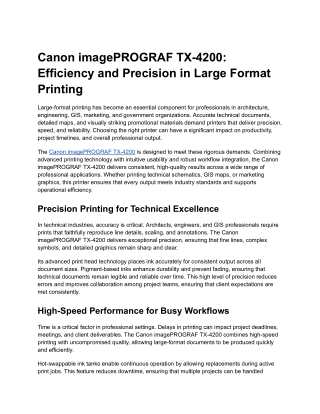 Canon imagePROGRAF TX-4200