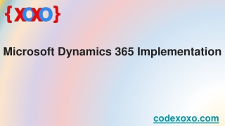 Microsoft Dynamics 365 Implementation