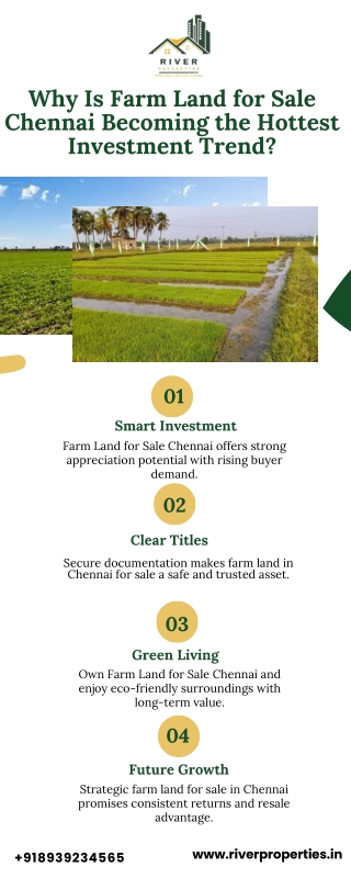 Why Is Farm Land for Sale Chennai Becoming the Hottest Investment Trend