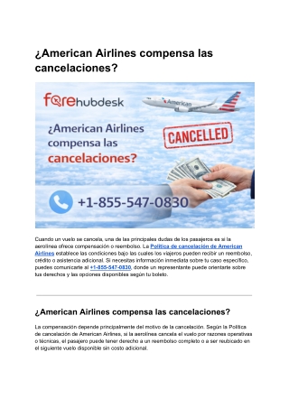 Política de cancelación de American Airlines