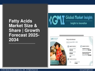 Fatty Acids Market Size & Share | Growth Forecast 2025-2034