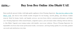 Buy Iron Box Online Abu Dhabi UAE