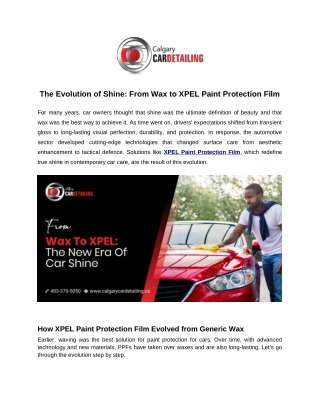 The Evolution of Shine: From Wax to XPEL Paint Protection Film