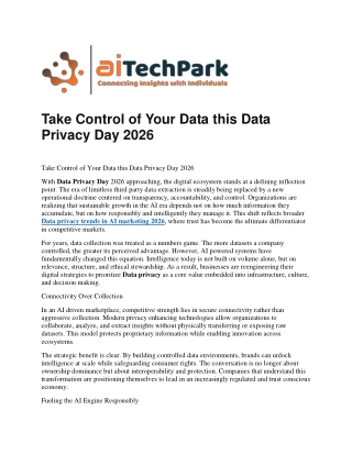 Take Control of Your Data this Data Privacy Day 2026