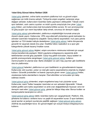 1xbet Giriş Güncel Adres Rehberi 2026