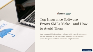 Top Insurance Software Errors SMEs Make—and How to Avoid Them