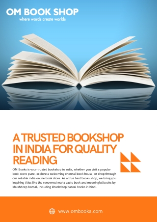 OM Books – A Trusted Bookshop in India for Quality Reading