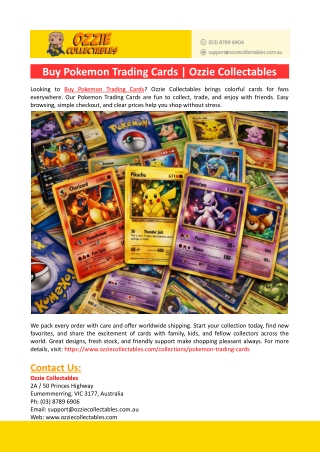 Buy Pokemon Trading Cards