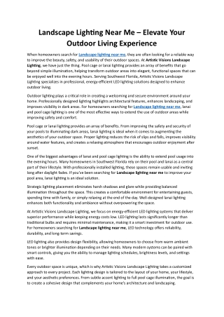 Landscape lighting near me