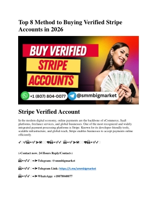 Top 8 Method to Buying Verified Stripe Accounts in 2026