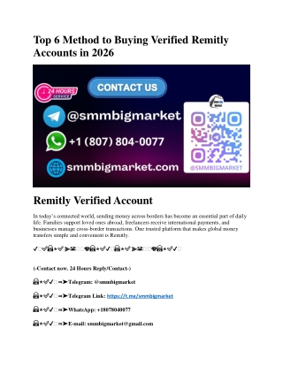 Top 6 Method to Buying Verified Remitly Accounts in 2026